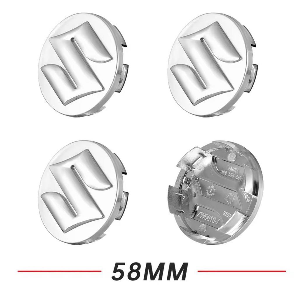 4 stuks 58mm Wielnaafdoppen Suzuki, Ophalen of Verzenden, Nieuw