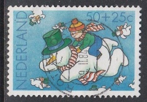 Nederland 1983 1296 Kind 50c, Sneeuwman, Gest Rotterdam, Postzegels en Munten, Ophalen of Verzenden, Na 1940, Gestempeld