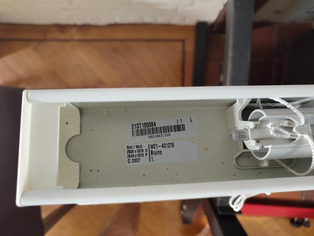 Luxaflex 2,55 breed en 1,58 hoog, Jaloezie, Wit, Metaal, 158 cm