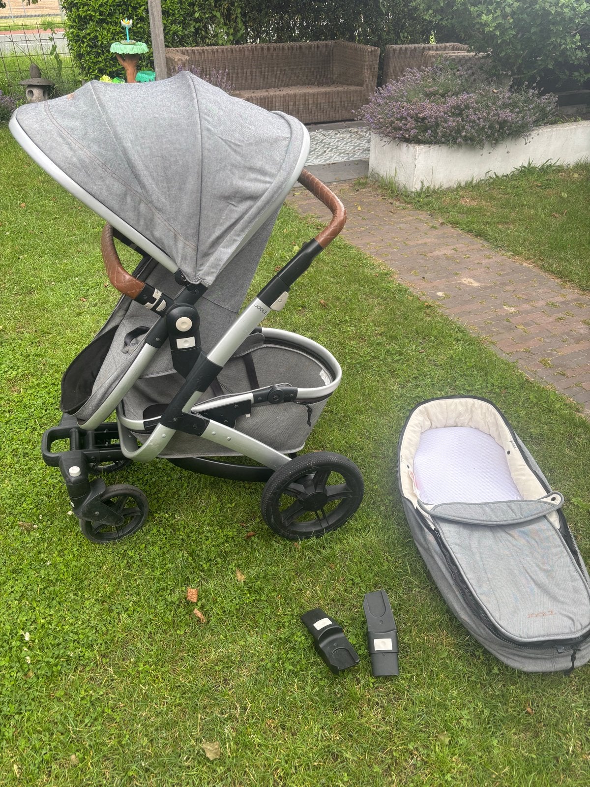 Joolz kinderwagen met reiswieg en adapters, Gebruikt, Met reiswieg, Ophalen, Kinderwagen