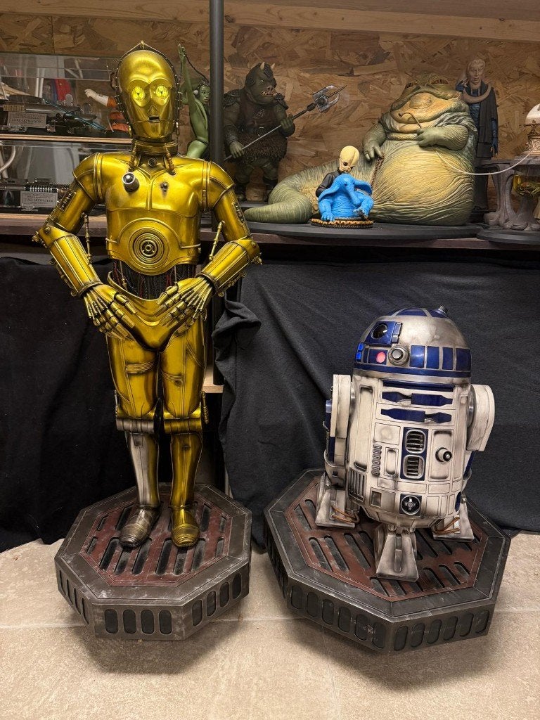 C3po r2d2 Legendary scale sideshow, Verzamelen, Ophalen, Zo goed als nieuw