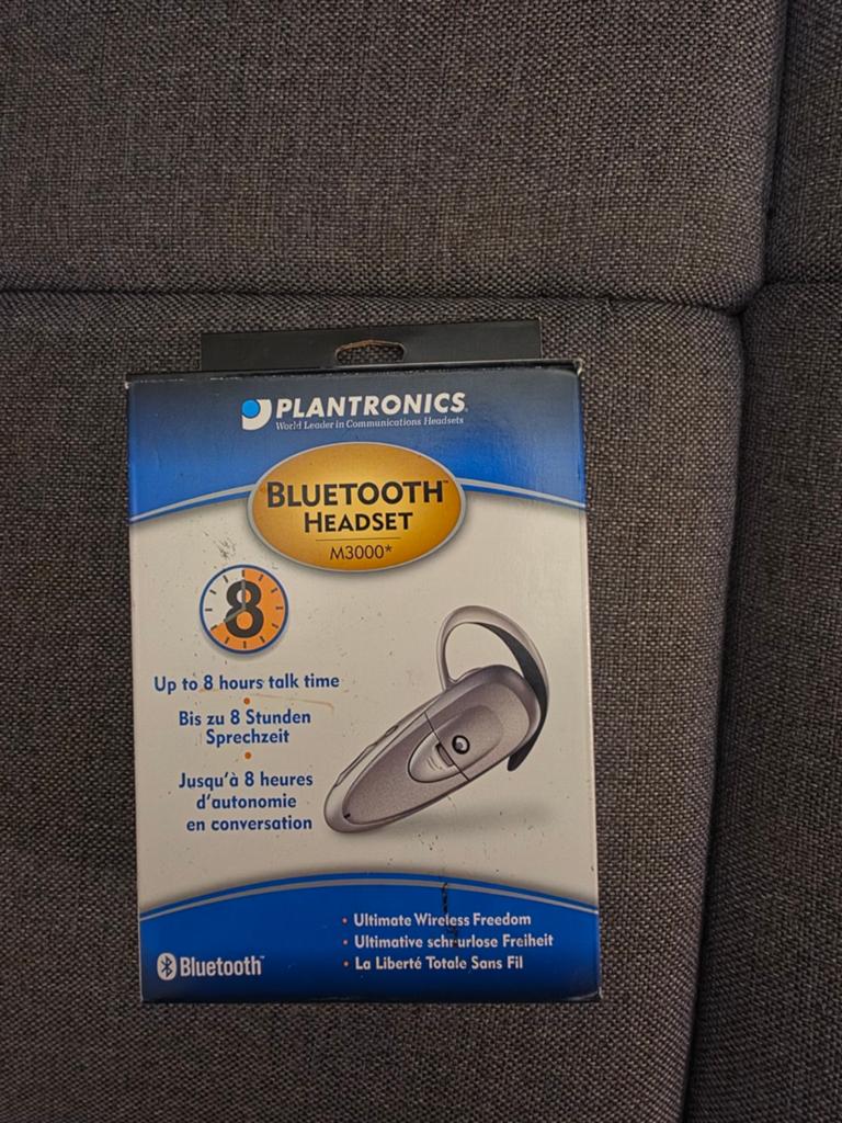 Plantronics M3000 Bluetooth Headset - Vintage, Telecommunicatie, Carkits, Ophalen of Verzenden, Nieuw, Opbouw, Complete carkit