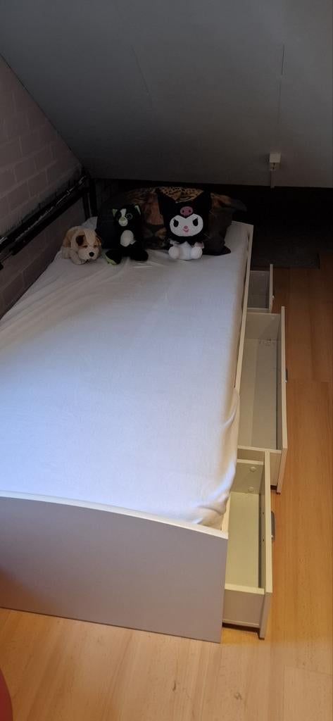 Compleet tiener bed met opbergruimte., Ophalen, Zo goed als nieuw, Eenpersoons, 90 cm