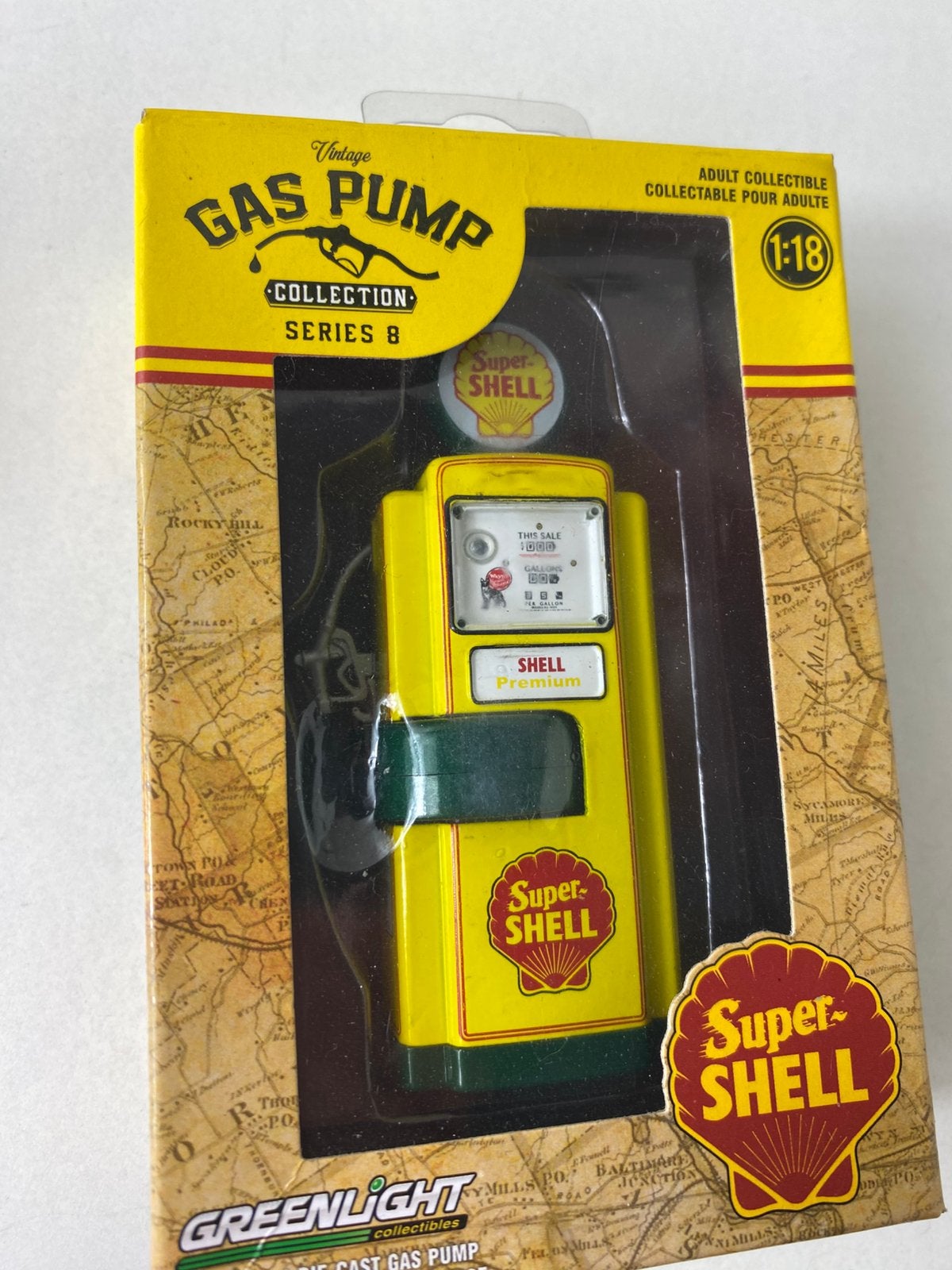 1:18 SHELL pomp-greenlight no 8-in OVP, Hobby en Vrije tijd, Modelauto's | 1:18, Ophalen of Verzenden, Nieuw, Overige typen, Overige merken