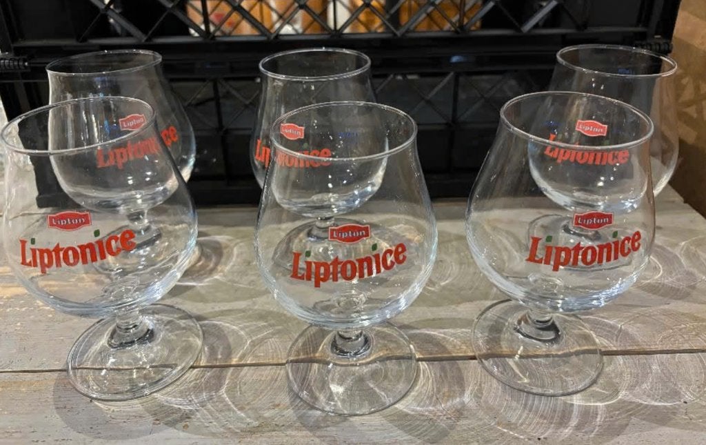 Zes nieuwe Ice Tea glazen van Liptonice, Ophalen of Verzenden, Nieuw, Frisdrankglas