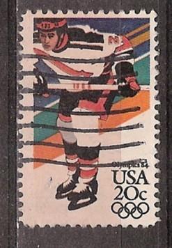 USA, Olympische Winterspelen, ijshockey, 1984., Ophalen of Verzenden, Gestempeld, Noord-Amerika