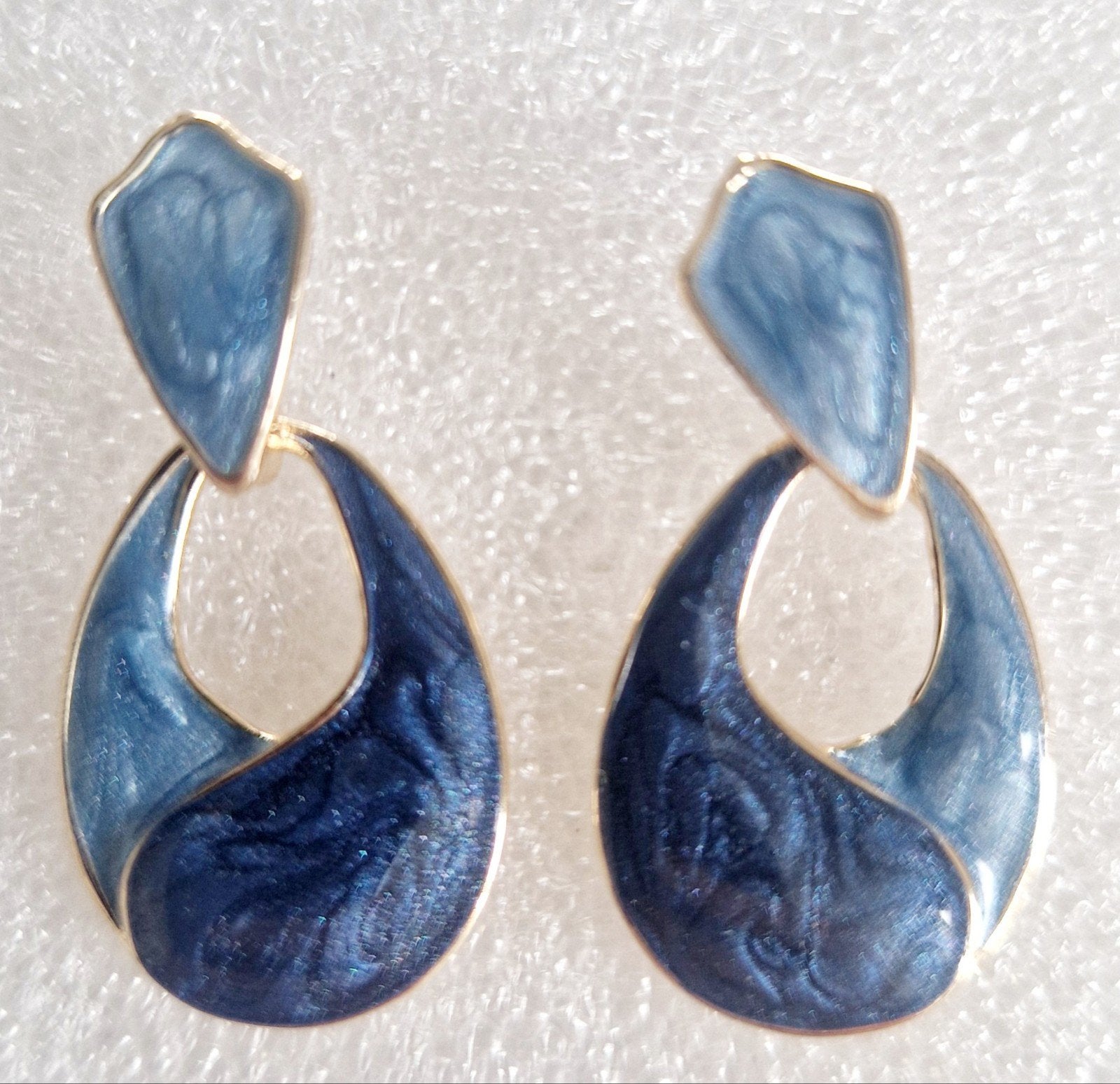 Blauwe oorbellen, Verzenden, Nieuw, Blauw, Overige materialen