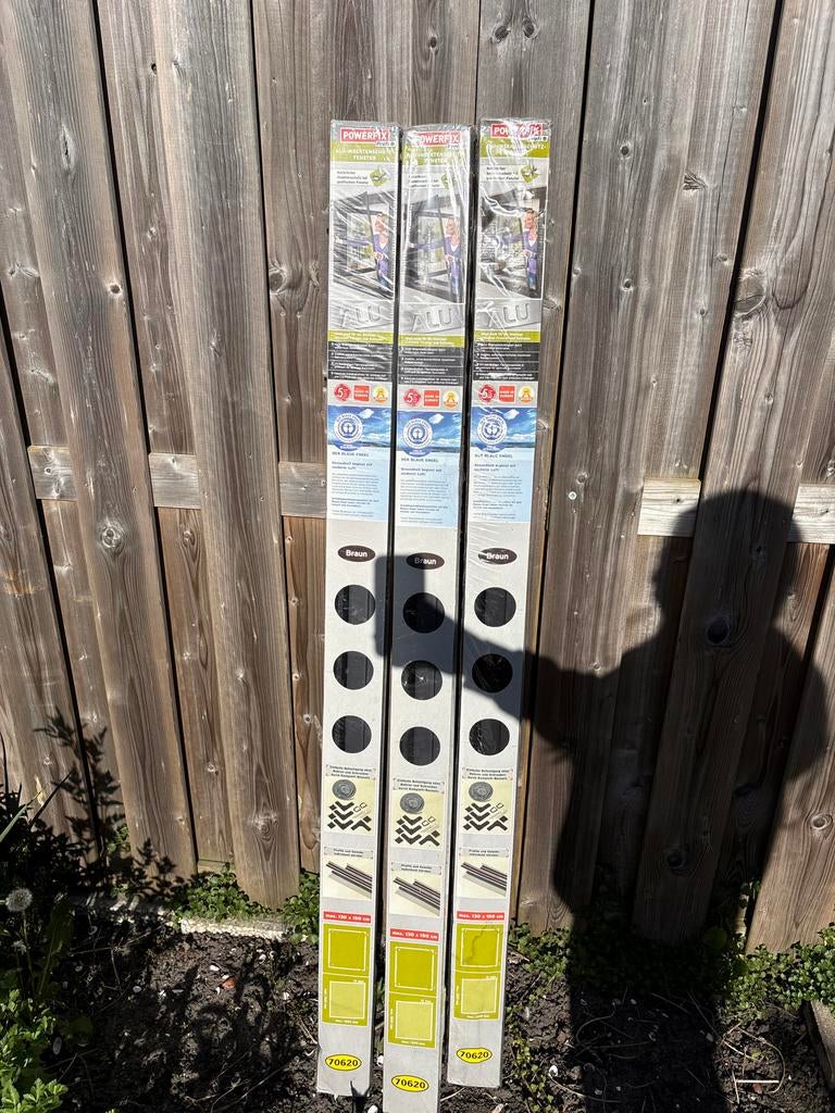 3x POWERFIX Profi ALU-insectenhorren voor ramen, 120 cm of meer, Hordeur, Nieuw, Ophalen of Verzenden