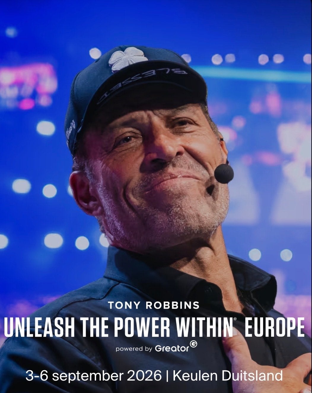 Tony Robbins Unleash the Power Within Keulen 3-6 sept 2026, Eén persoon