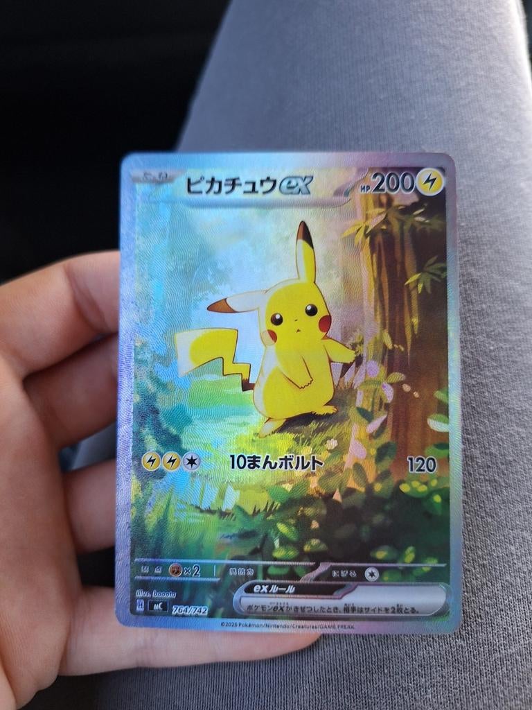 Pikachu EX 764 Pokémon kaart, Ophalen of Verzenden, Zo goed als nieuw, Losse kaart, Foil