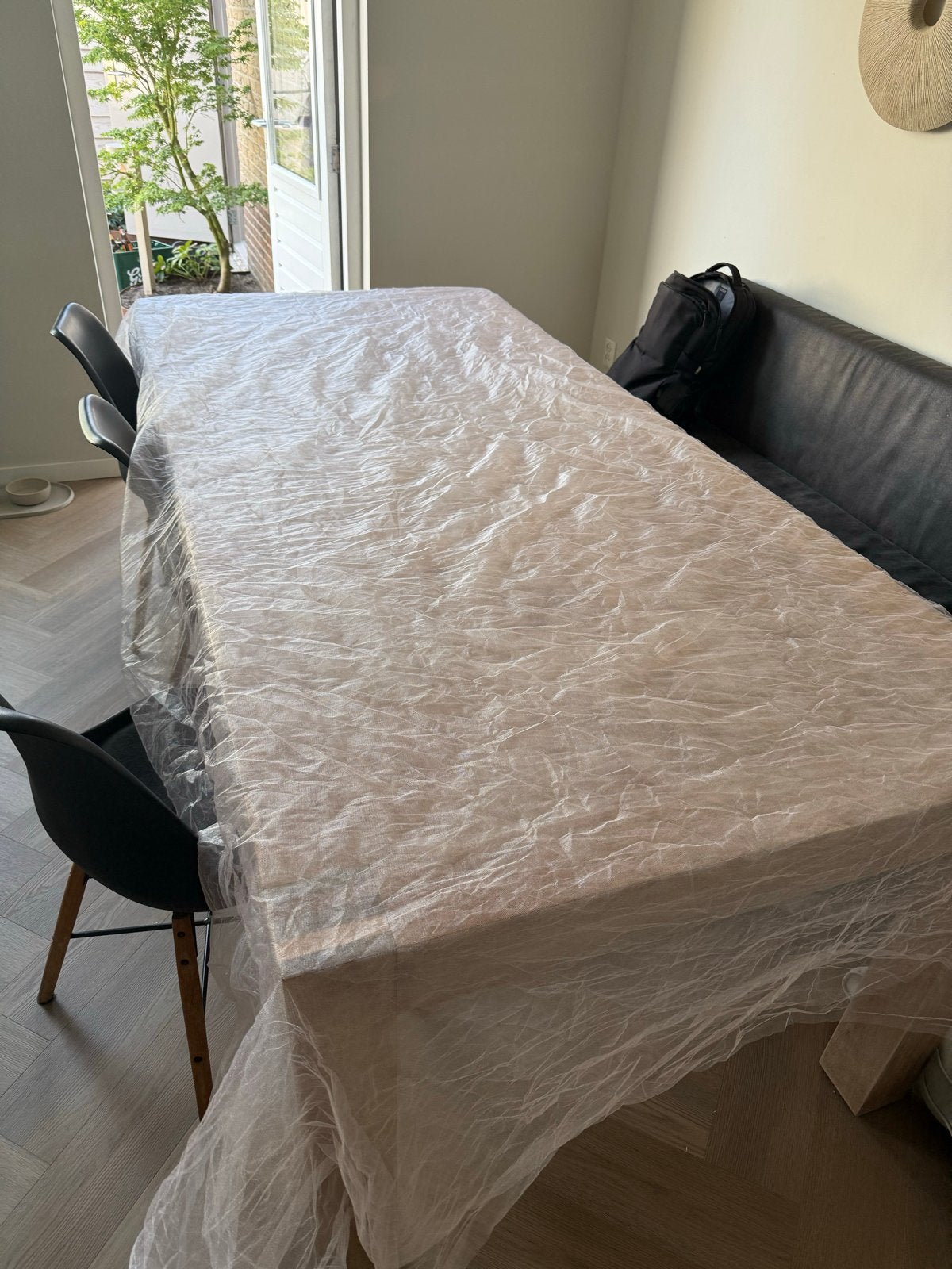 Grote roze tule stof 550x460 cm - ideaal voor decoratie, Ophalen of Verzenden, Zo goed als nieuw, Overige typen, Roze