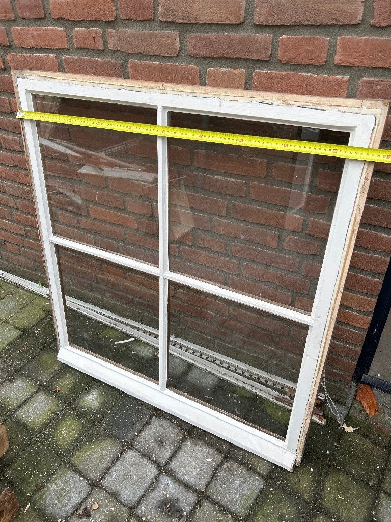 Oud houten raam, Ophalen, Gevelraam of Ruit, Gebruikt, 80 tot 120 cm