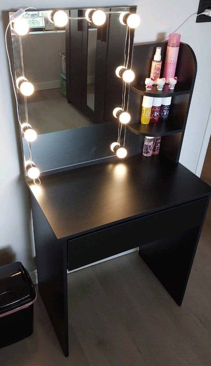 make-uptafel met LED-verlichting en HD-spiegel, Ophalen, 100 tot 150 cm, 50 tot 100 cm, Zo goed als nieuw