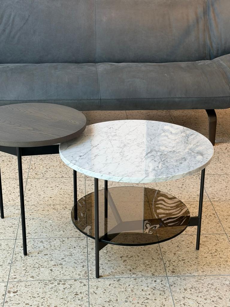 Leolux Tampa salontafelset marmer/ hout setprijs, Ophalen, 50 tot 100 cm, Zo goed als nieuw, Minder dan 50 cm