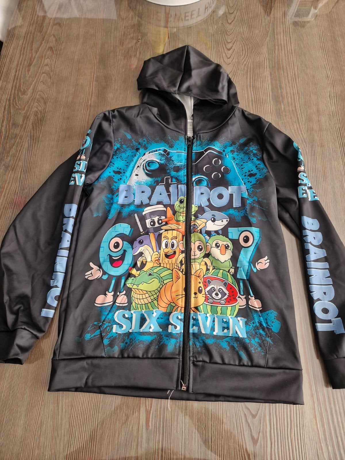 Brainrot hoodie maat 160, Kinderen en Baby's, Kinderkleding | Maat 164, Ophalen, Jongen of Meisje, Trui of Vest, Zo goed als nieuw