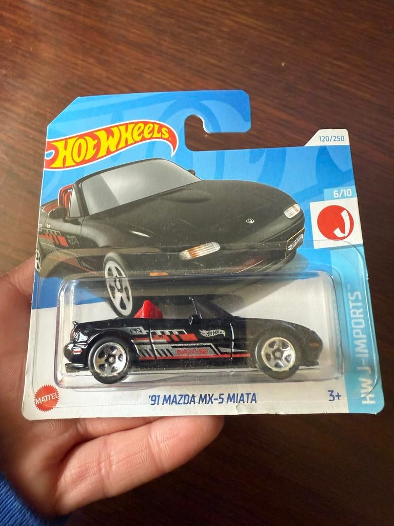 Hot Wheels '91 Mazda MX-5 Miata, 1:50 of kleiner, Auto, Nieuw, Ophalen