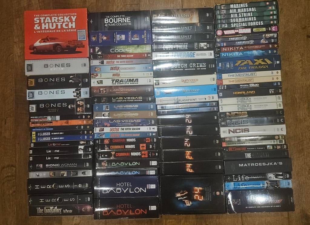 Grote collectie DVD series en filmboxen 4 euro per box, Gebruikt, Vanaf 16 jaar, Boxset, Ophalen of Verzenden