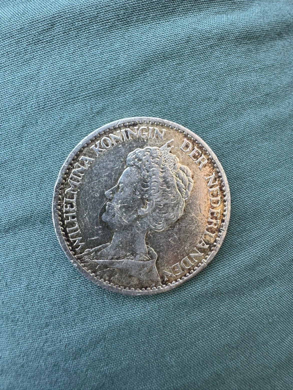 Zilveren 1 Gulden munt Koningin Wilhelmina 1913, 1 gulden, Zilver, Ophalen of Verzenden, Koningin Wilhelmina