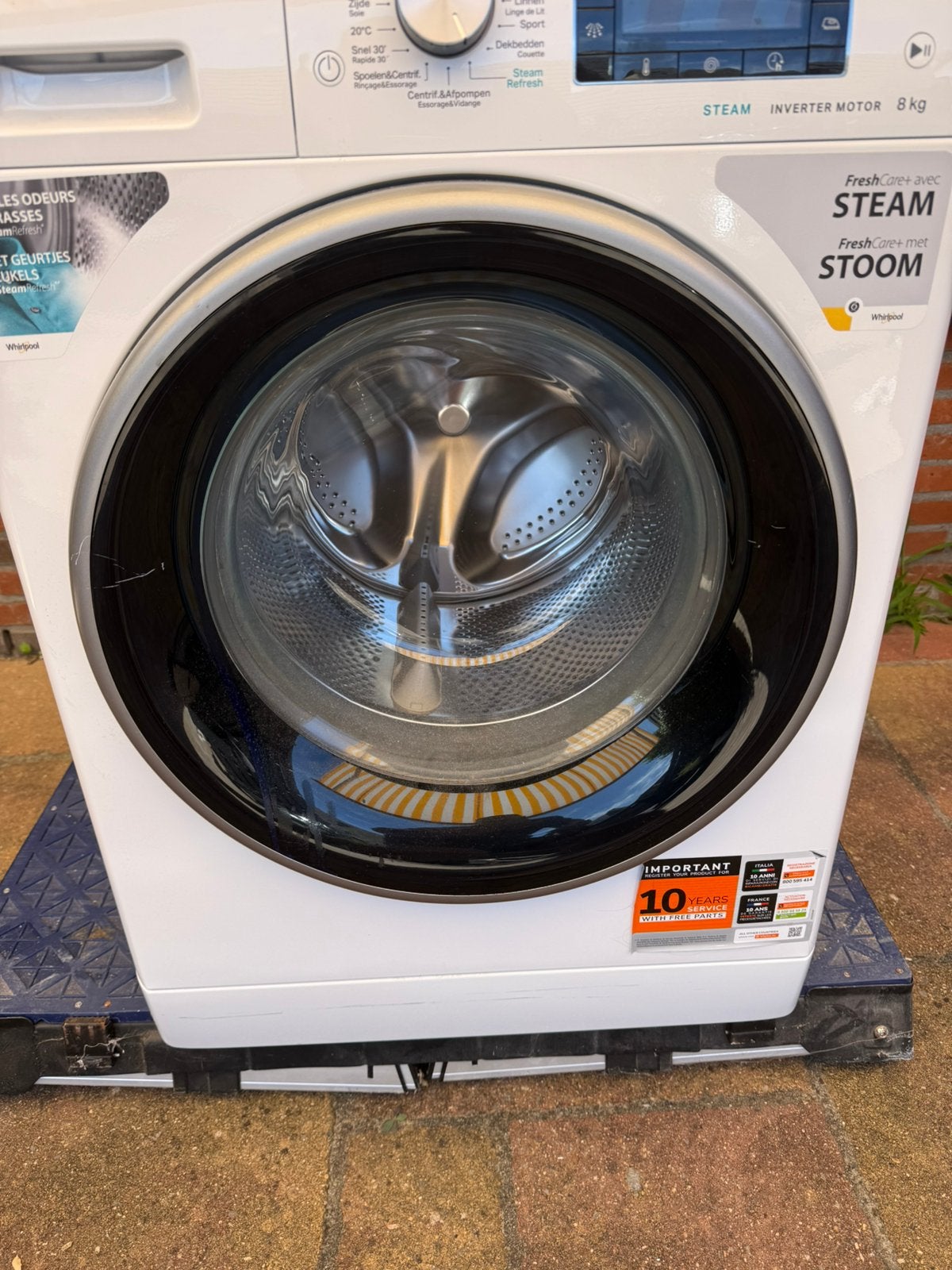 Whirpool FFD 9469E BSV, Witgoed en Apparatuur, Wasmachines, Zo goed als nieuw, 8 tot 10 kg, Minder dan 85 cm, 1200 tot 1600 toeren