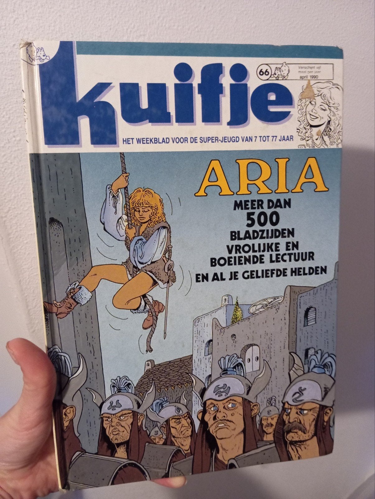 Kuifje weekblad nummer 66 - April 1990 - Meer dan 500 blz., Ophalen of Verzenden