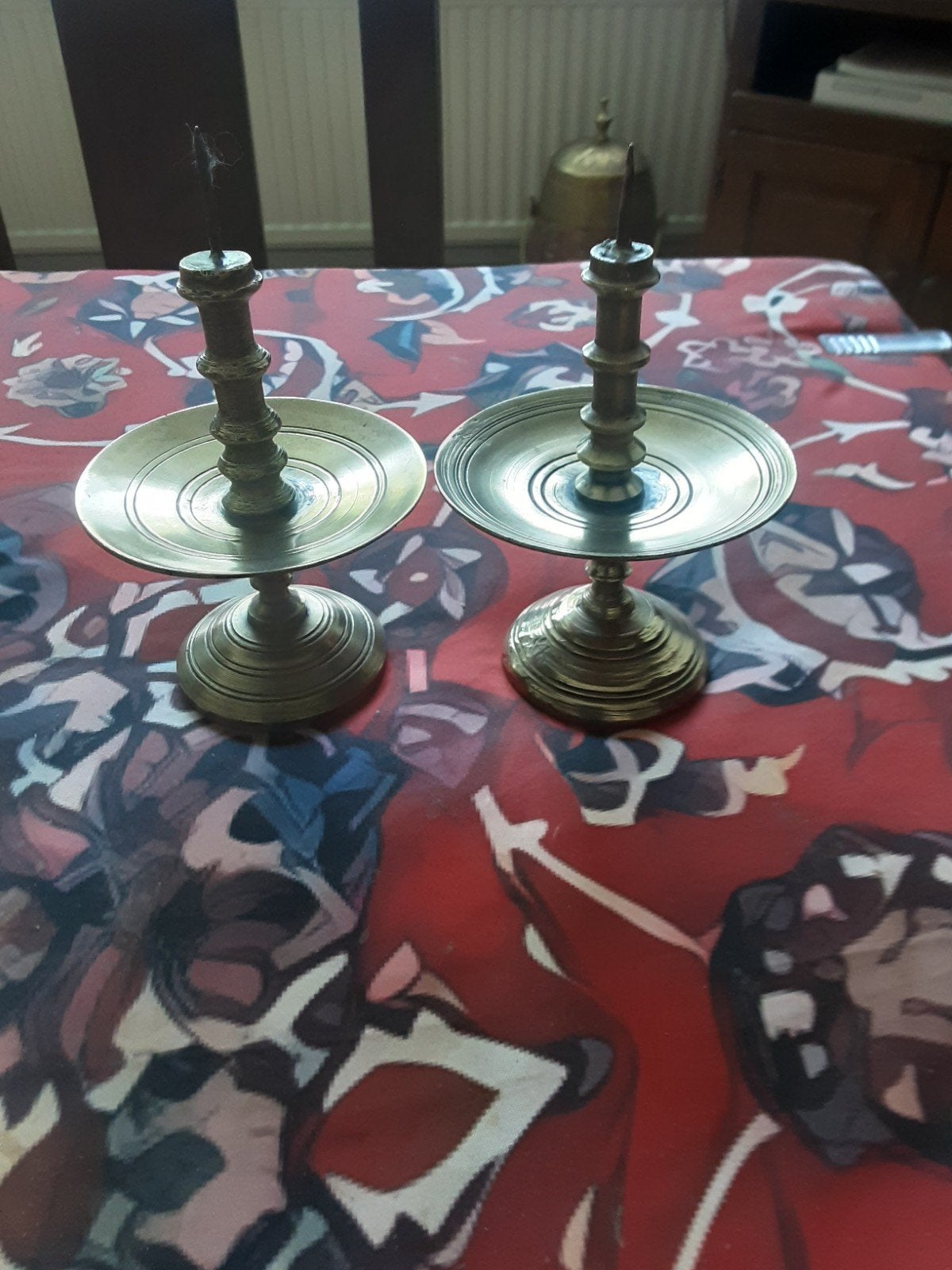 Antieke penkandelaars Brons, Ophalen of Verzenden, Overige materialen
