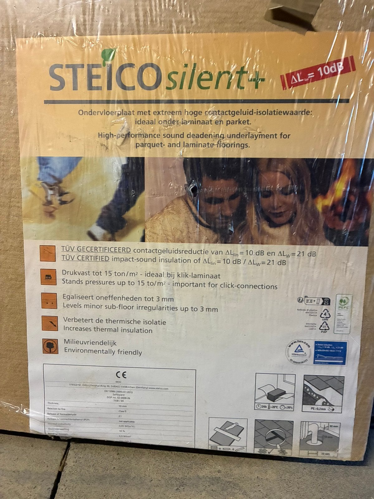 Ondervloer 10 mm Steico silent +, Ophalen, Overige materialen, 30 cm of meer, 50 tot 150 cm