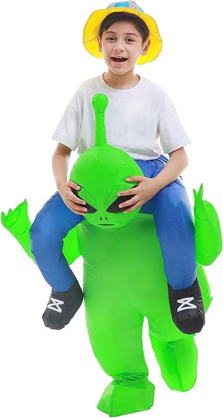 Kinder feestpak Alien (opblaasbaar) Halloween/Carnaval, Ophalen of Verzenden, Nieuw, Jongen of Meisje