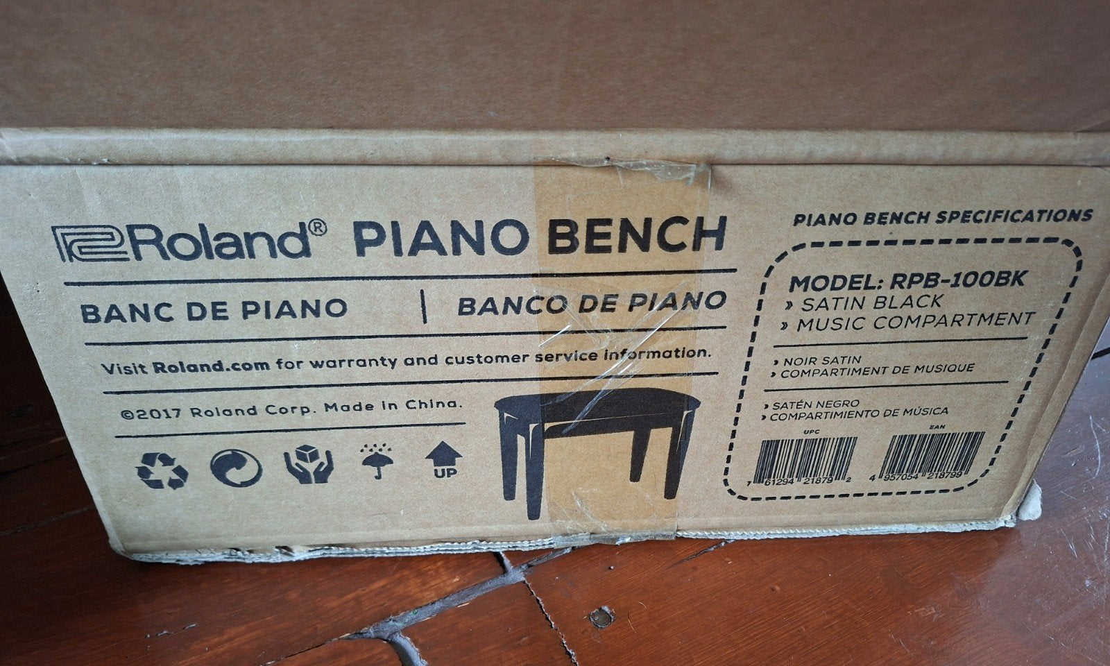 pianobank, pianokruk, Roland RPB-100BK, Ophalen of Verzenden, Nieuw
