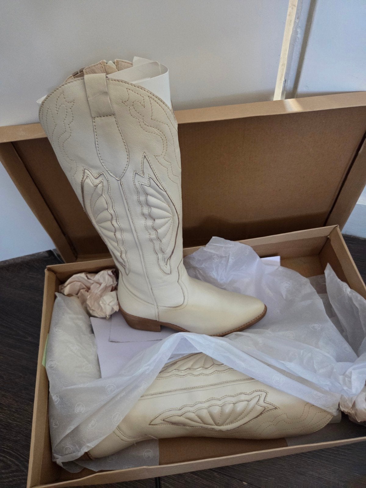 Poelman beige cowboylaarzen maat 38 nieuw, Hoge laarzen, Poelman, Beige, Nieuw