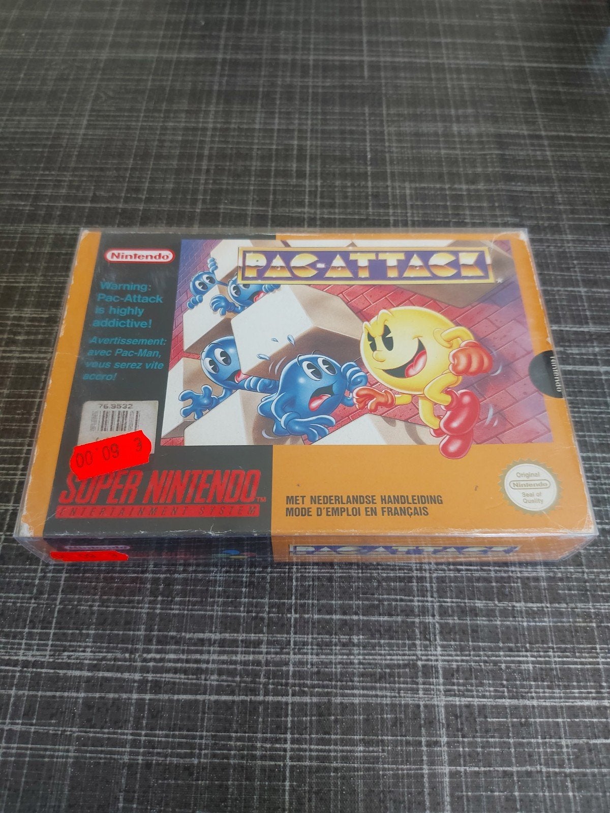 Pac-Attack Super Nintendo SNES CIB Compleet in doos, Ophalen of Verzenden, Gebruikt, Puzzel en Educatief