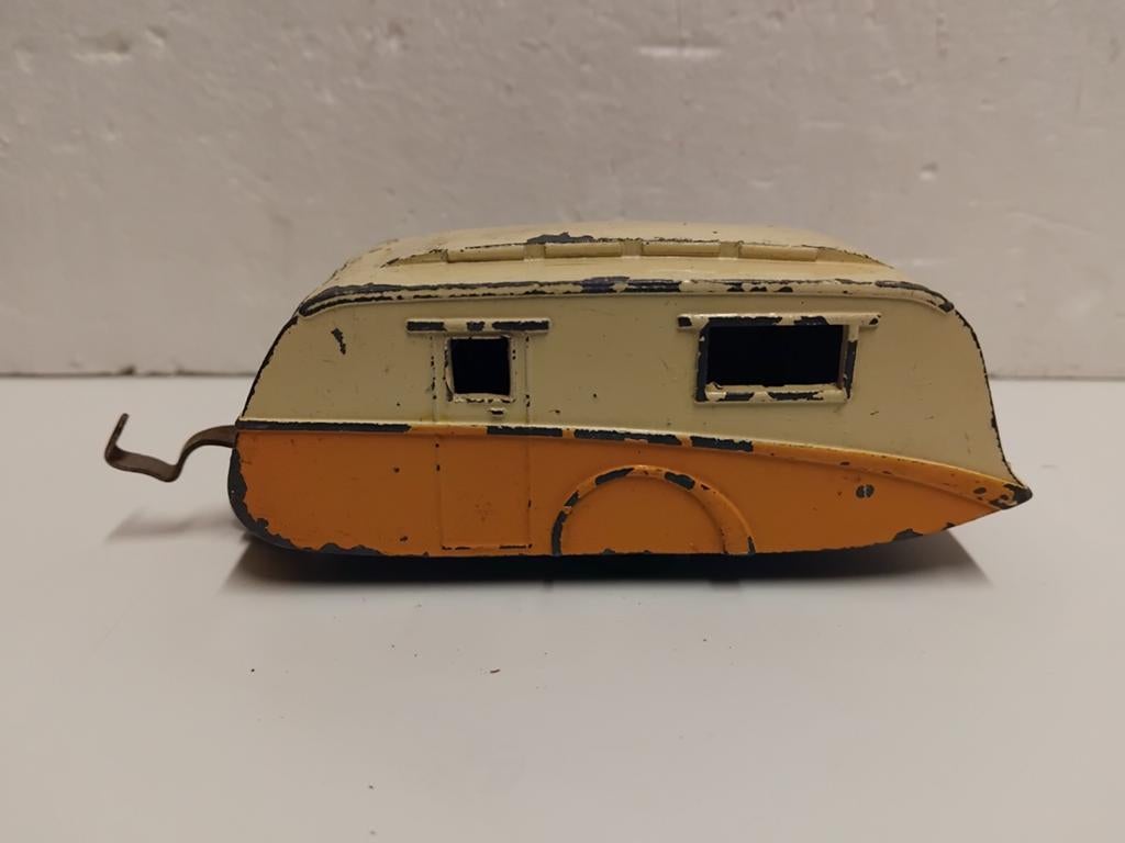 Dinky Toys #190 Caravan Trailer geel/creme Meccano, Hobby en Vrije tijd, Modelauto's | 1:43, Ophalen of Verzenden, Gebruikt, Overige typen