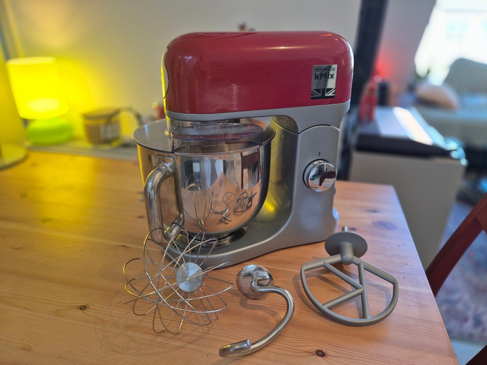 Kenwood KMX750 kMix Keukenmachine - Rood, Witgoed en Apparatuur, Keukenmixers, 4 liter of meer, Ophalen of Verzenden, 3 snelheden of meer