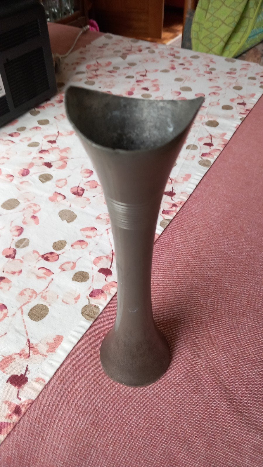 Antieke tinnen vaas - K.S. Holland Real Pewter, Ophalen of Verzenden
