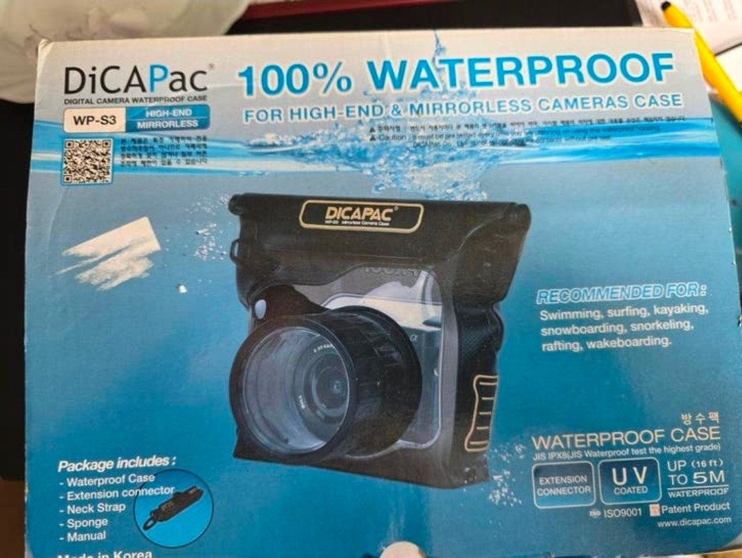 DiCAPac WP-S3 100% Waterdichte Hoes voor Camera's, DiCAPac, Inclusief onderwaterhuis, Nieuw, Ophalen of Verzenden