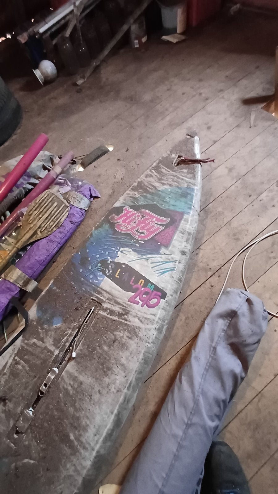 Schuurvondst: Windsurfset Slalom 295 & Art Wave Xtreme 5.3, Watersport en Boten, Met zeil(en), 250 tot 300 cm, Gebruikt, 5 tot 6.5 m²