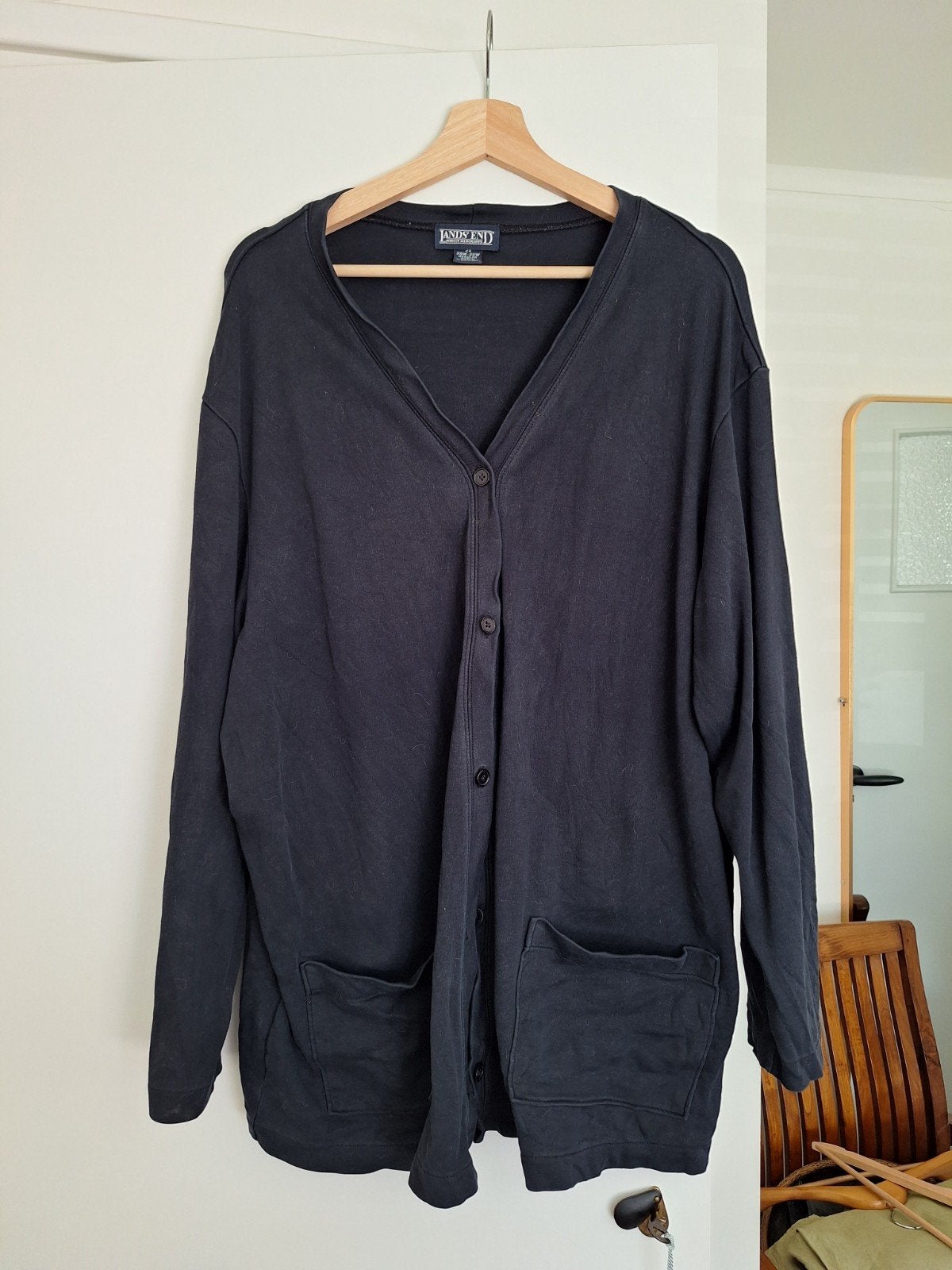 Lands' End Donkerblauw Vest Maat 54/56, Kleding | Dames, Lands' End, Zwart, Maat 46/48 (XL) of groter, Ophalen of Verzenden