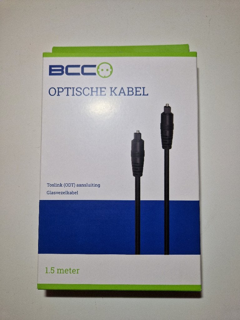 BCC Toslink Optische Audio Kabel 1,5M Nieuw, Audio, Tv en Foto, Audiokabels en Televisiekabels, Ophalen of Verzenden, Nieuw, Minder dan 2 meter