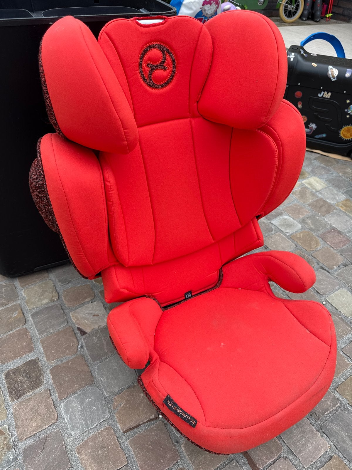 Cybex Solution Z-Fix autostoel - Rood, Autogordel of Isofix, Gebruikt, 15 t/m 36 kg, Verstelbare rugleuning