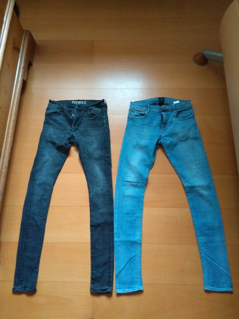 2 stuks Le Temps des Cerises power skinny jeans 176 (16), Broek, Gebruikt, Le Temps des Cerises, Verzenden