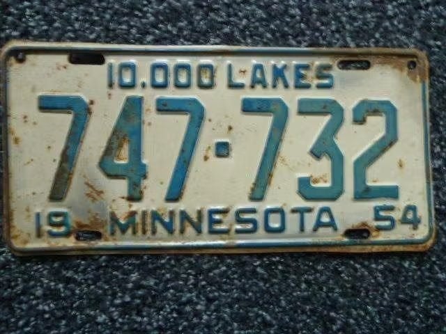 Kentekenplaat Licenseplate Minnesota 54 USA, Verzenden, Gebruikt, Auto's