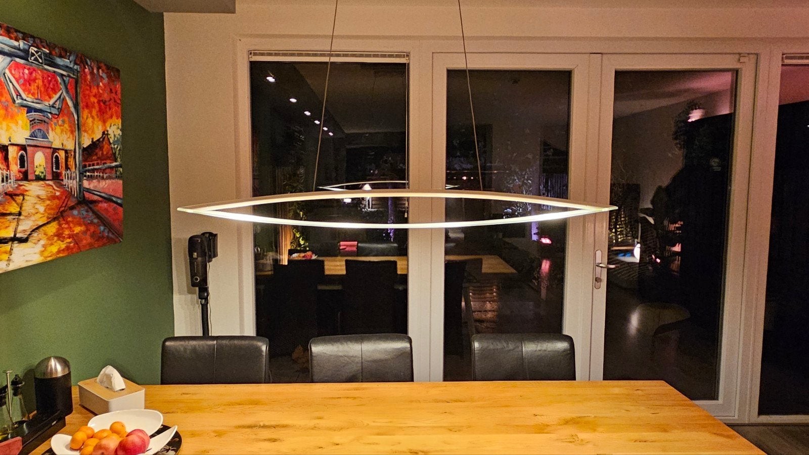 Philips InStyle Hanglamp Ponte (grote variant met 4 spots), Ophalen of Verzenden, Zo goed als nieuw, Glas, Modern