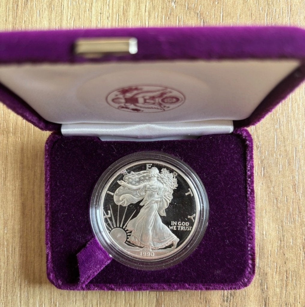 1OZ American eagle coin 1990, Verzenden, Noord-Amerika, Losse munt, Zilver