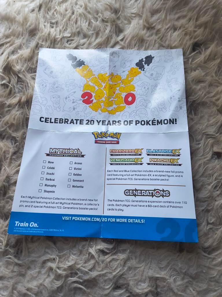 Celebrations poster 20 years generations, Ophalen of Verzenden, Nieuw, Boek of Catalogus