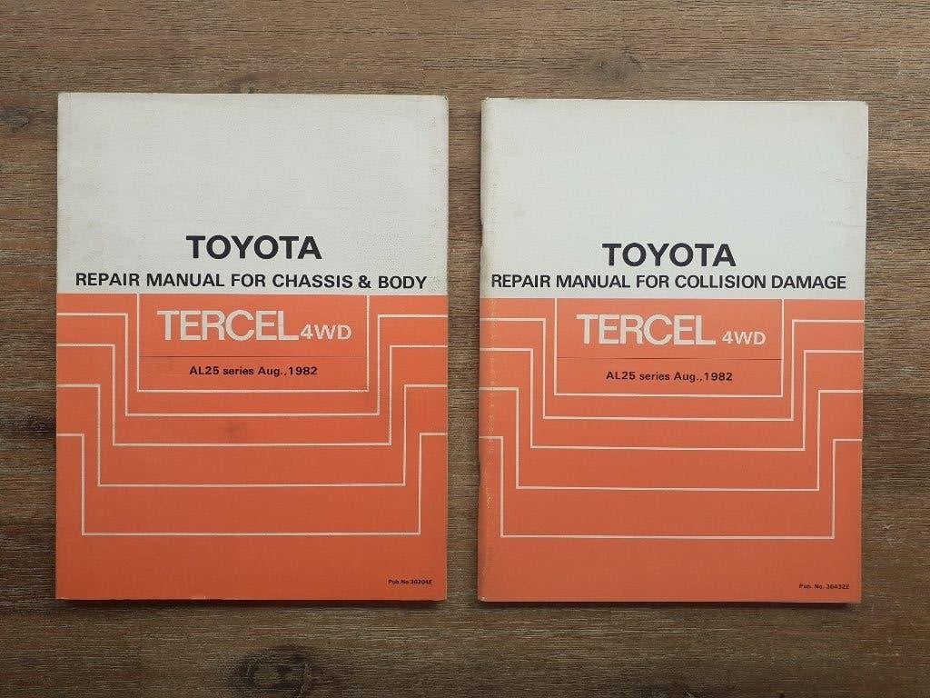 2 Originele WERKPLAATSHANDBOEKEN voor TOYOTA TERCEL 4WD AL25, Verzenden