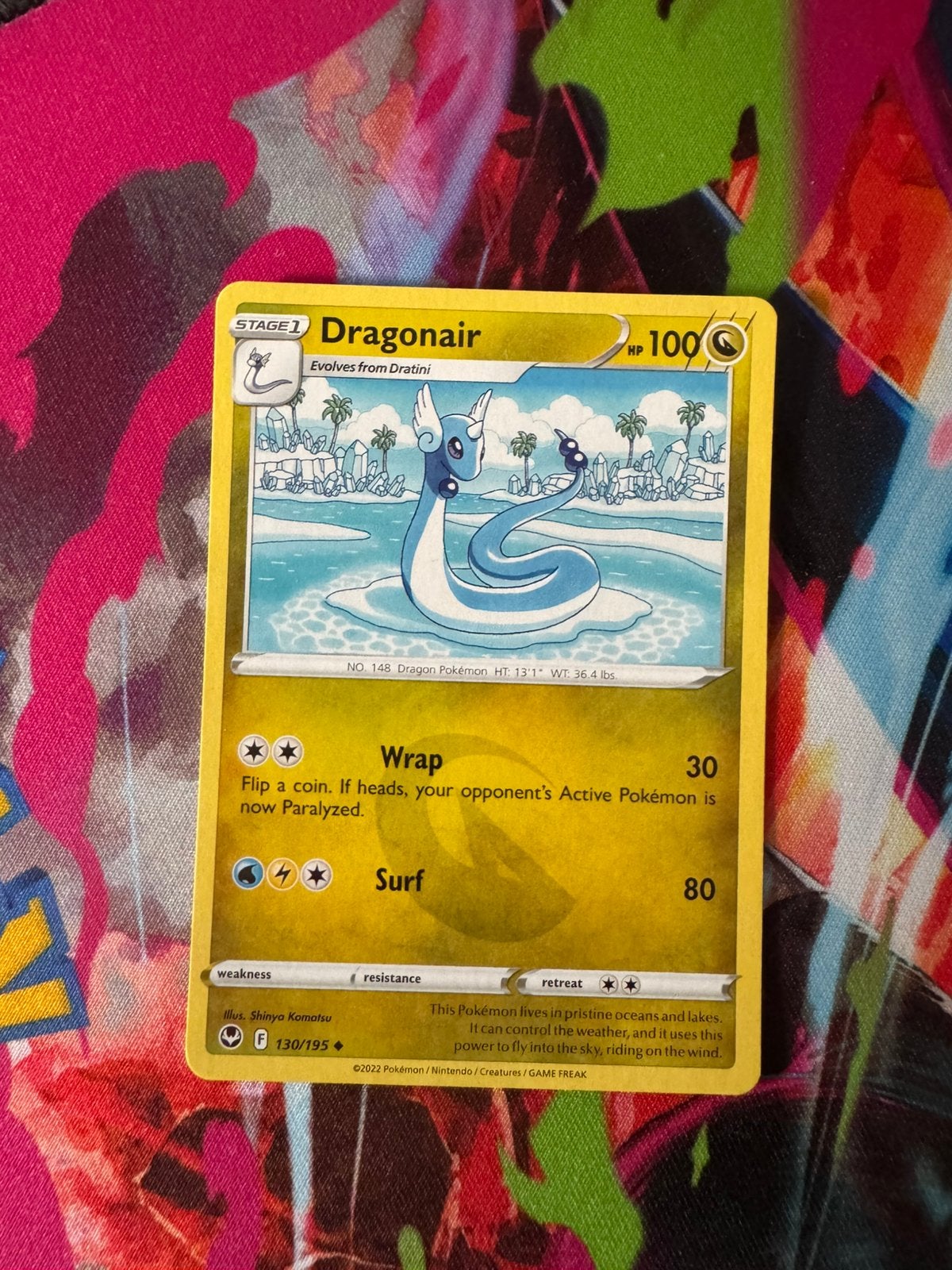 Pokémon kaarten Dragonair #130, Ophalen of Verzenden, Zo goed als nieuw, Losse kaart