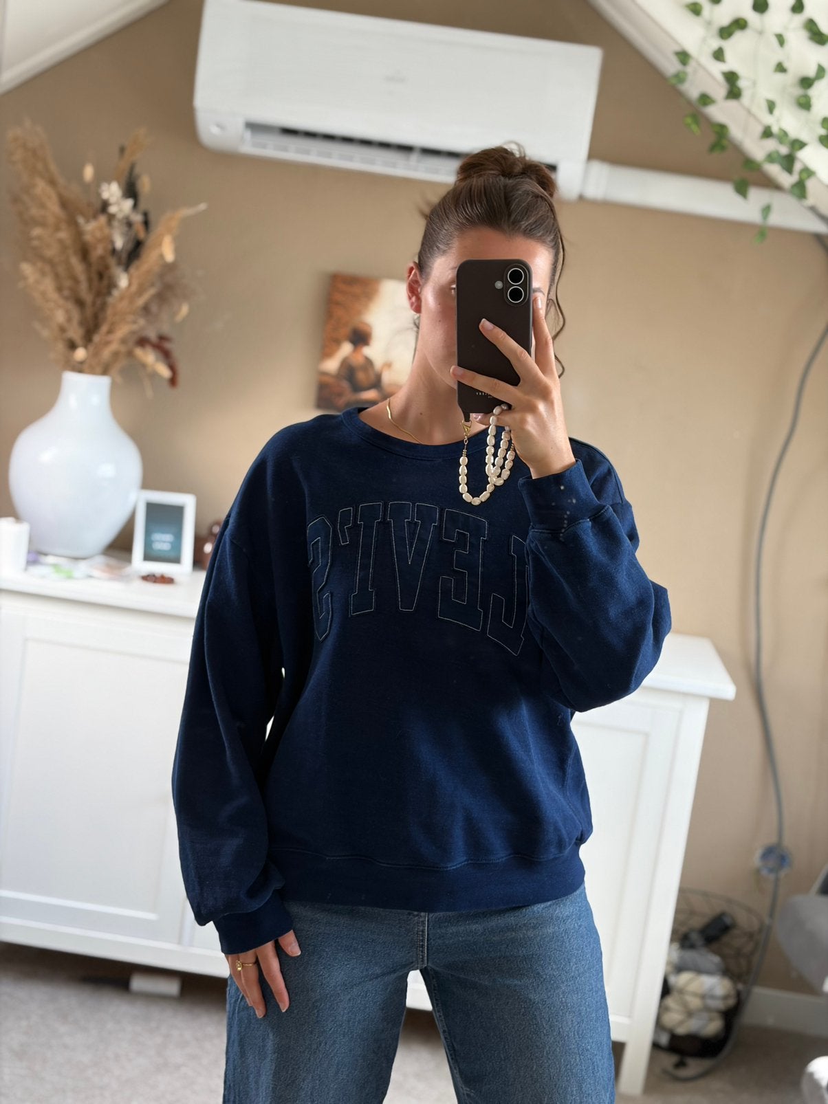 Levis sweater, Ophalen of Verzenden, Zo goed als nieuw, Maat 48/50 (M), Blauw