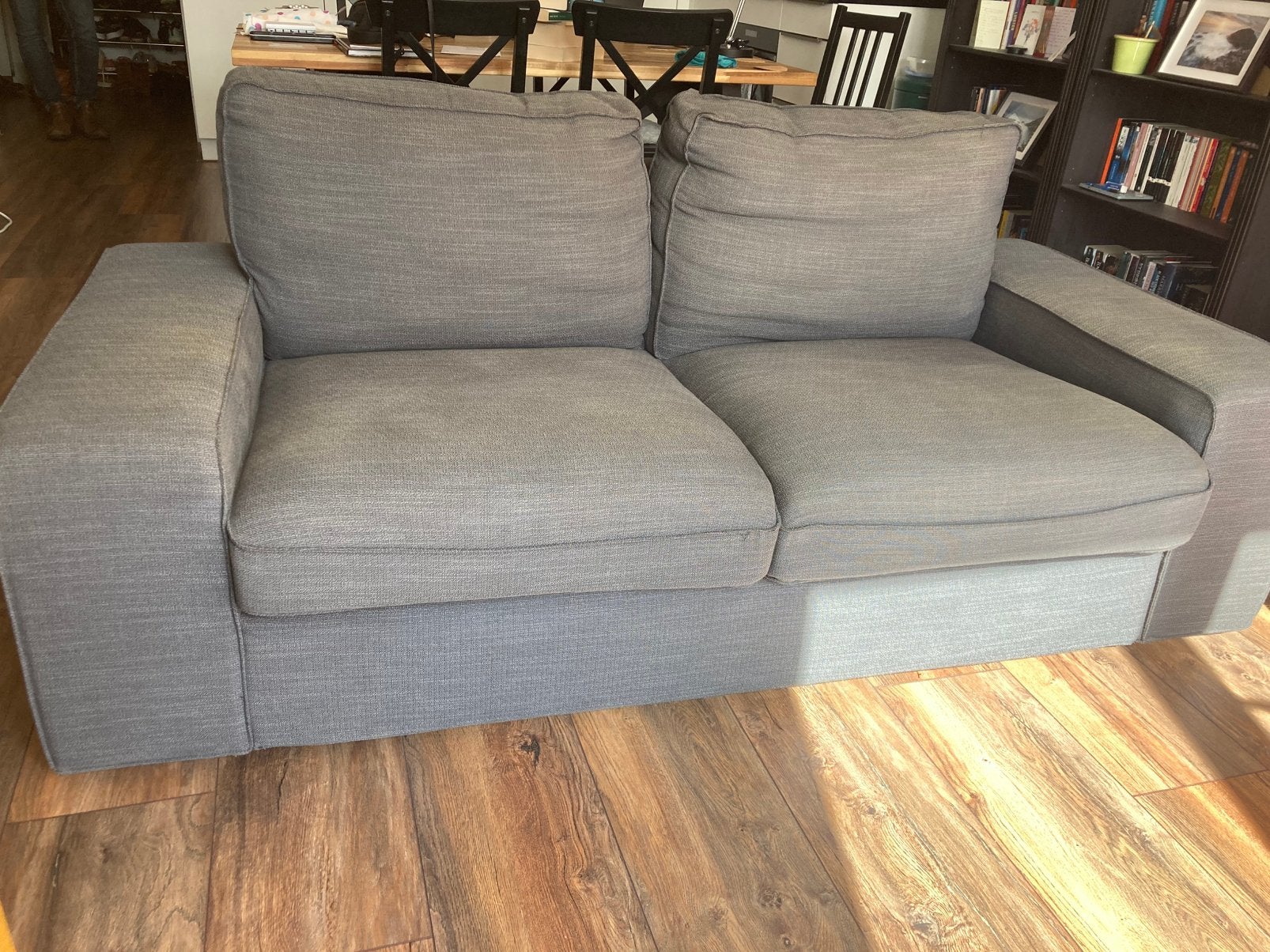 Grijze IKEA Kivik 2-zitsbank - Huisdiervrij, rookvrij huis, Ophalen, Gebruikt, 150 tot 200 cm, Tweepersoons