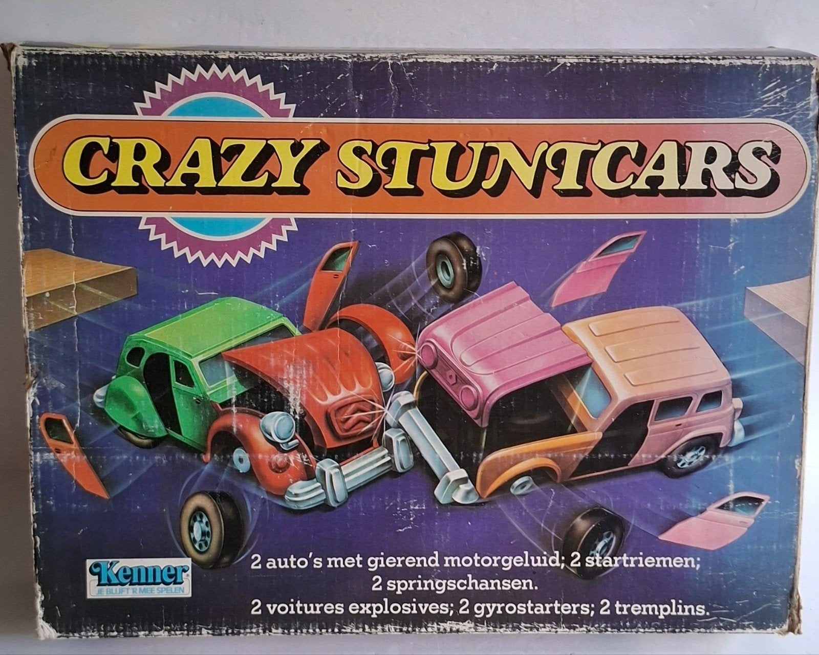 Vintage Kenner Crazy Stuntcars Renault 4, Kinderen en Baby's, Speelgoed | Speelgoedvoertuigen, Kenner, Gebruikt, Verzenden, Onbekend