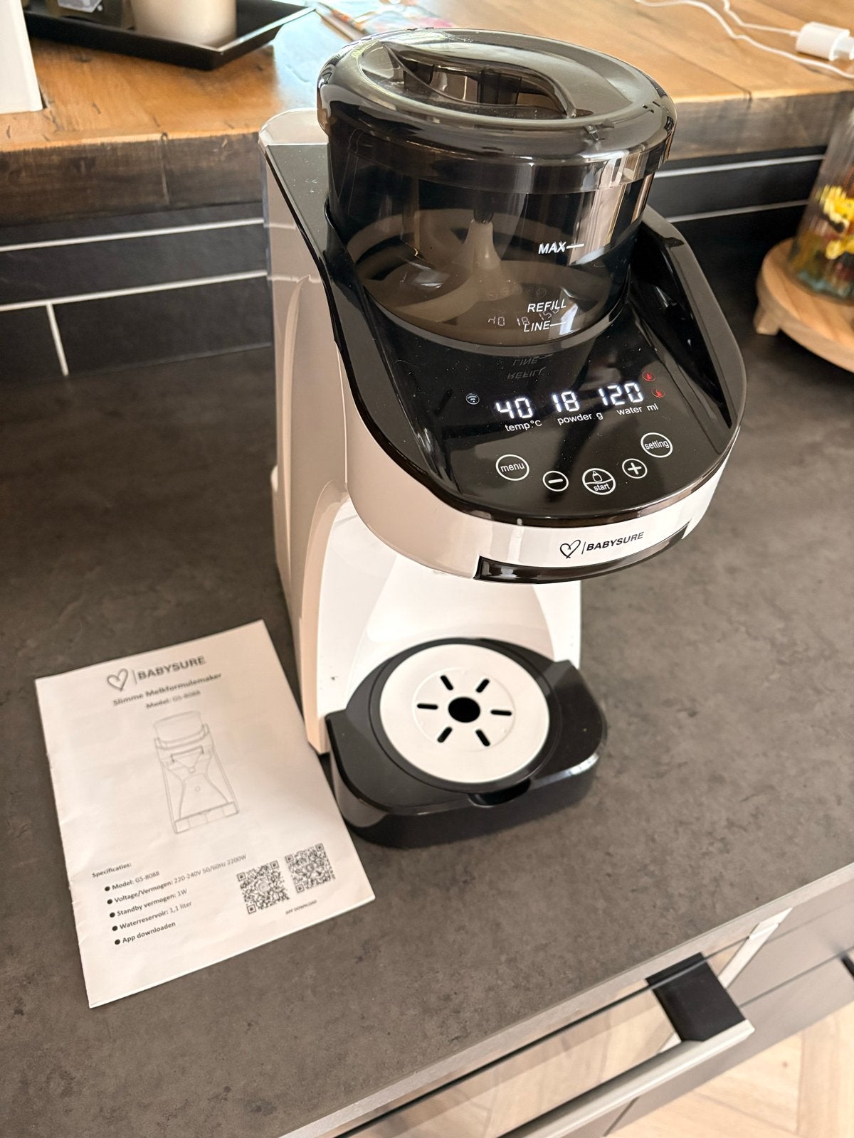 Babysure Melkmaker - Automatische Flessenmaker, Overige merken, Zo goed als nieuw, Flessenmaker, Ophalen