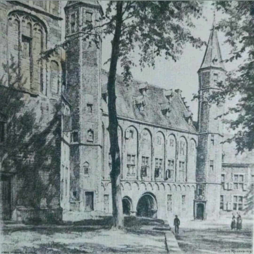 Middelburg Abdij ... H.E. Roodenburg. 1941, Antiek en Kunst, Kunst | Tekeningen en Foto's, Ophalen of Verzenden
